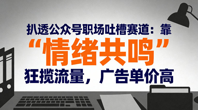 扒透公众号职场吐槽赛道:靠“情绪共鸣”狂揽流量,广告单价高-网创指引人