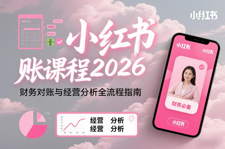 小红书对账课程2026，财务对账与经营分析全流程指南-网创指引人